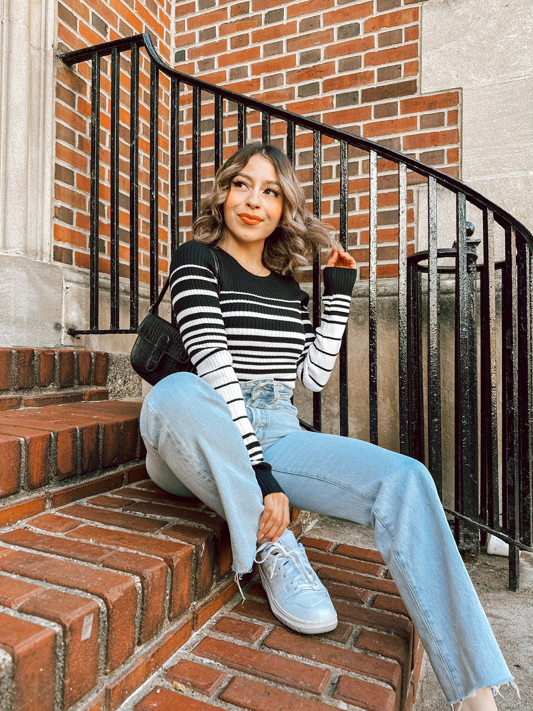 Madrid Stripe Turtle Neck