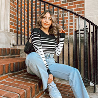 Madrid Stripe Turtle Neck