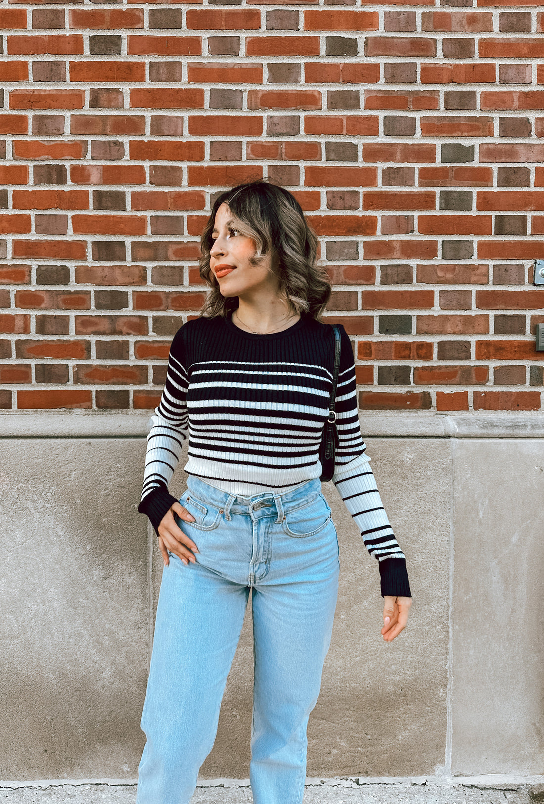 Madrid Stripe Turtle Neck