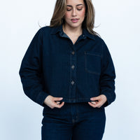 SoHo Cropped Denim Shirt Jacket