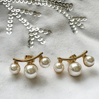 Kyoto Three Pearl Earrings