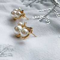 Kyoto Three Pearl Earrings