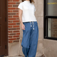 Antwerp Pinstripe Barrel Jeans