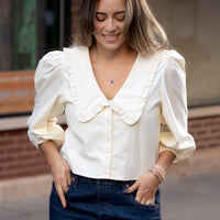 Vienna Pleated Collar Blouse