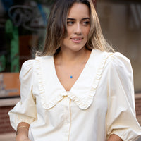 Vienna Pleated Collar Blouse