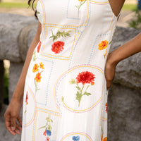 French Riviera Floral Dress