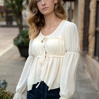 Geneva Chiffon Bow Blouse