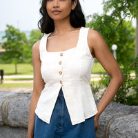 Valentina Linen Vest