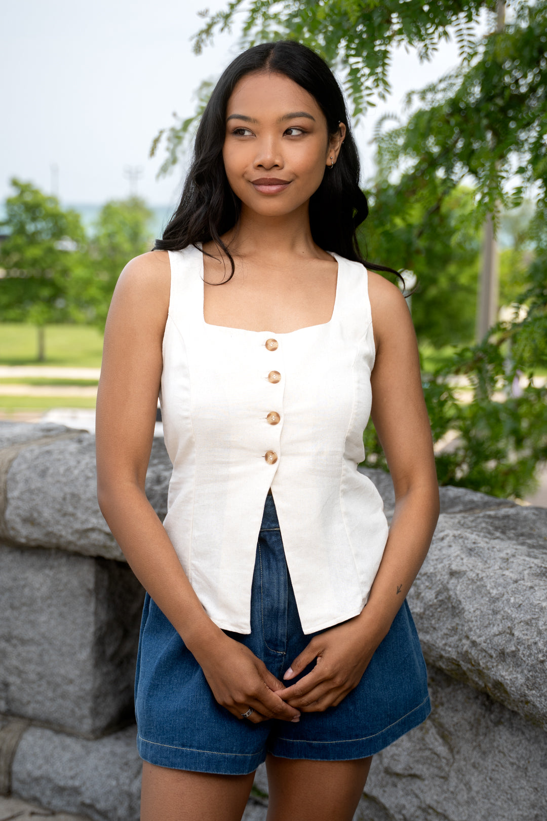 Valentina Linen Vest