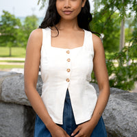 Valentina Linen Vest
