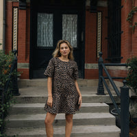Milan 2-Way Leopard Print Ruffled Mini Dress