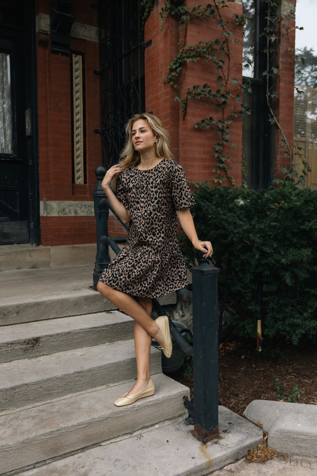 Milan 2-Way Leopard Print Ruffled Mini Dress