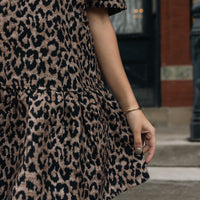 Milan 2-Way Leopard Print Ruffled Mini Dress