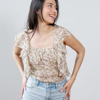 Marina Floral Ruffle Bodysuit