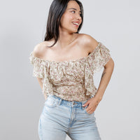 Marina Floral Ruffle Bodysuit
