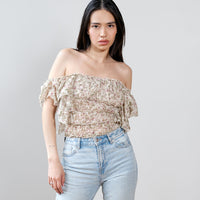 Marina Floral Ruffle Bodysuit