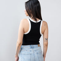 Noor Contrast Trim Racerback Knit Tank
