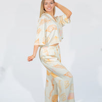 Copacabana Printed Shirt Top and Pants Set