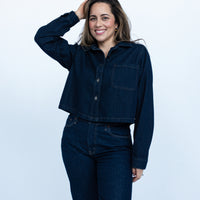 SoHo Cropped Denim Shirt Jacket