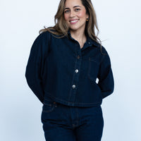 SoHo Cropped Denim Shirt Jacket