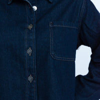 SoHo Cropped Denim Shirt Jacket