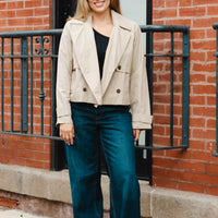 Monroe Cropped Trench Jacket