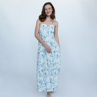 Maris Watercolor Floral Midi Dress