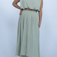 Fern Pleated Midi Skirt (set)