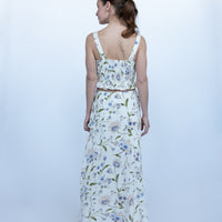 Celeste Floral Linen Corset Top (set)