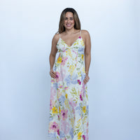 Valencia Backless Floral Maxi Dress