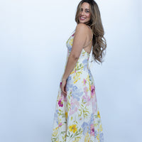 Valencia Backless Floral Maxi Dress