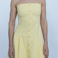 Noemi Butter Yellow Halter Mini Dress
