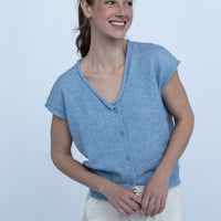 Lena Blue Sweater Vest