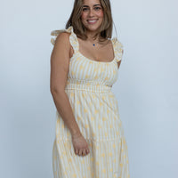 Paloma Tiered Flounce Midi Dress