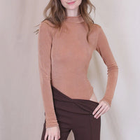 Miley Metallic Shine Turtle Neck Bodysuit