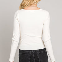 Florence Long Sleeve Square Neck Top