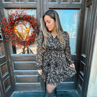 Ray Floral Gold Speckled Dress