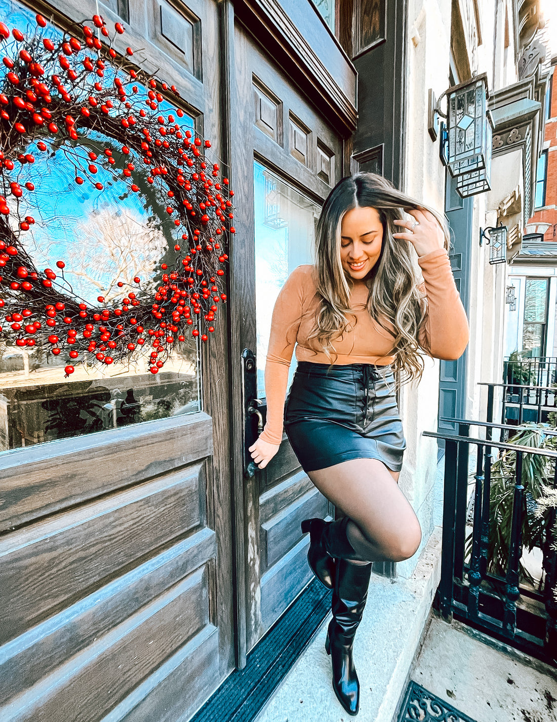 Miley Metallic Shine Turtle Neck Bodysuit