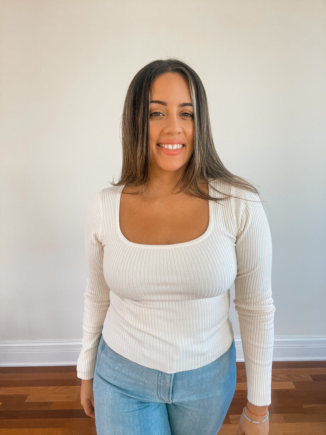 Florence Long Sleeve Square Neck Top