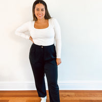 Florence Long Sleeve Square Neck Top