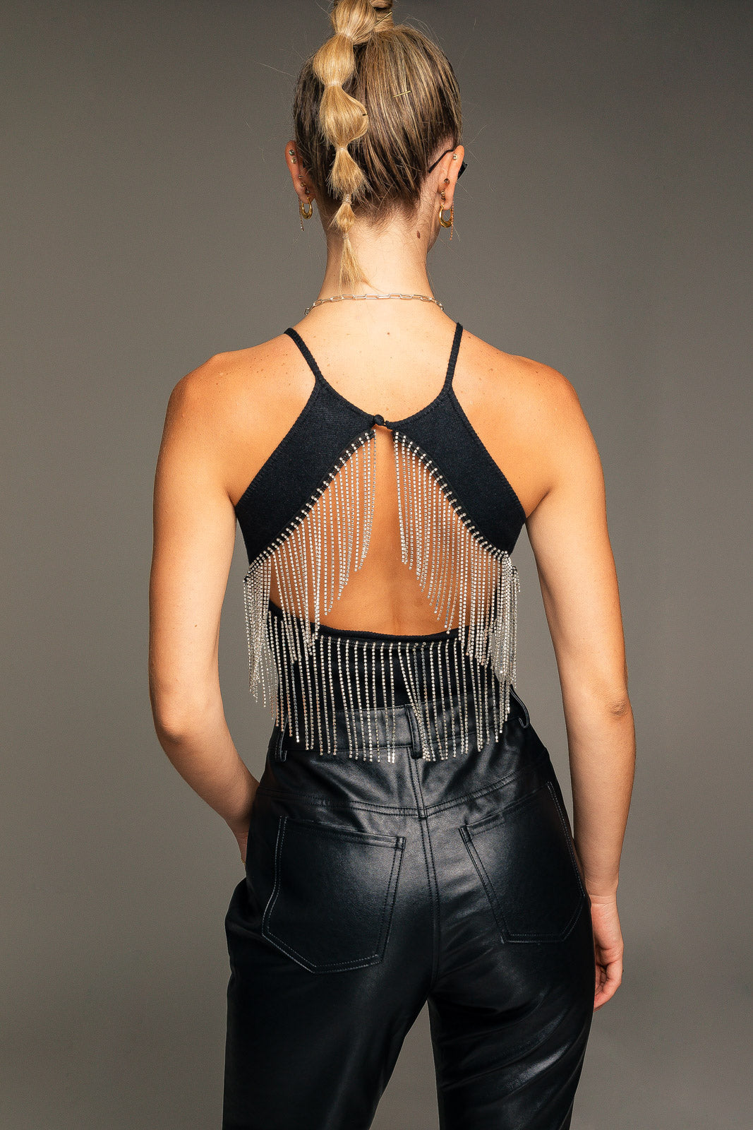 Own The Night Rhinestone Bodysuit