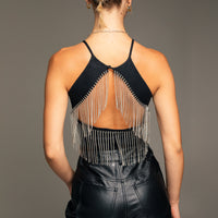 Own The Night Rhinestone Bodysuit
