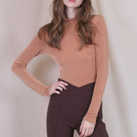 Miley Metallic Shine Turtle Neck Bodysuit