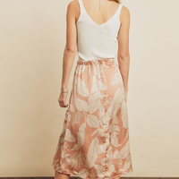 Down In Palm Beach A-Line Midi Skirt