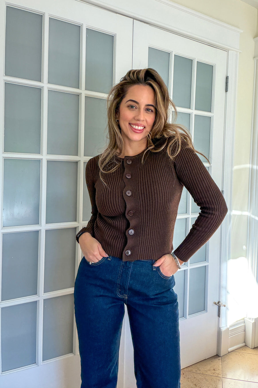 Stella  Faux Fur Collar Cardigan