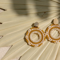 Capri Round Beaded Earrings