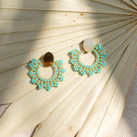 Venice Small beaded Circle Earrings