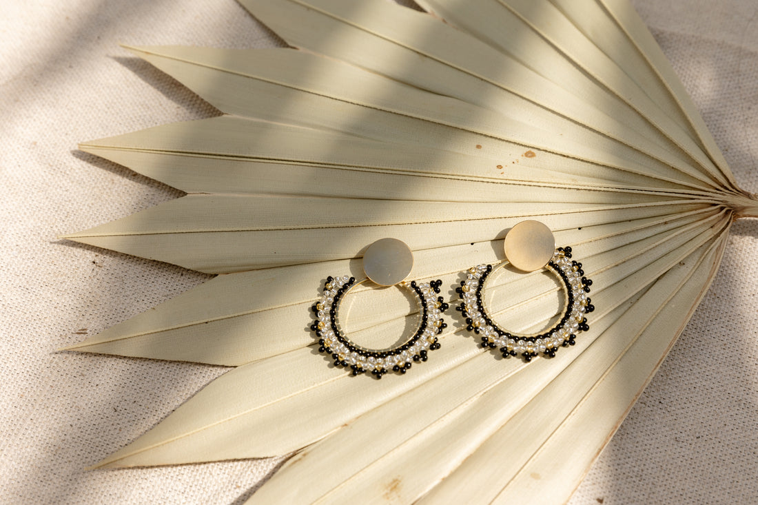 Bali Round Beaded Earrings