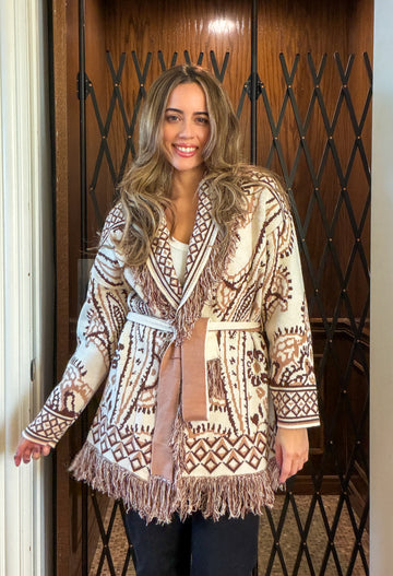 Hazel Fringe Wrap Cardigan