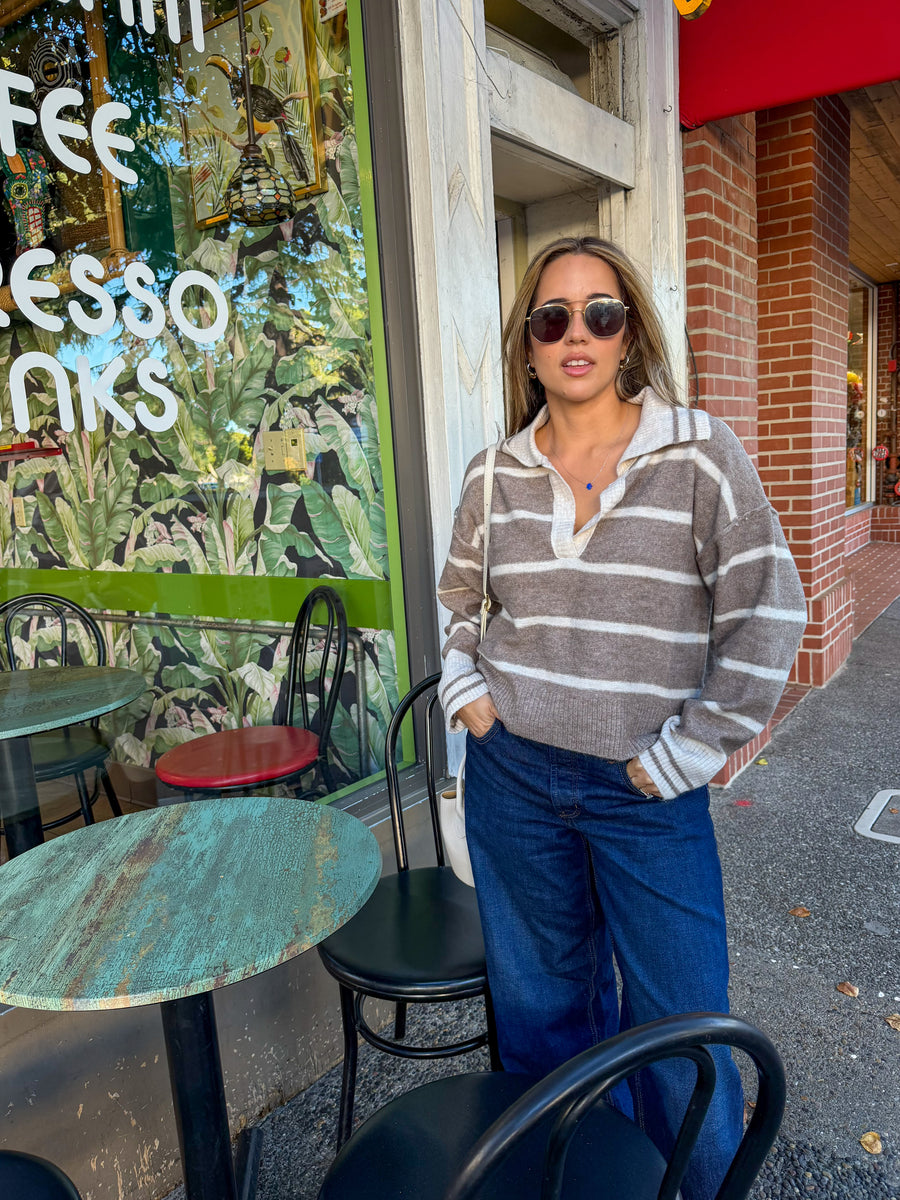 Phoenix Striped Knit Sweater